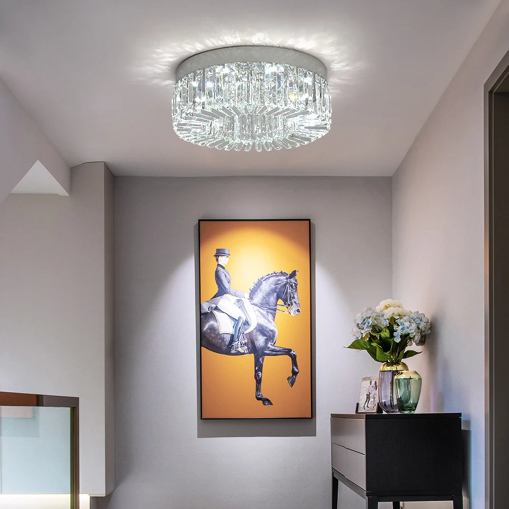 VETRULUS Crystal LED Ceiling Chandelier for Living Rooms