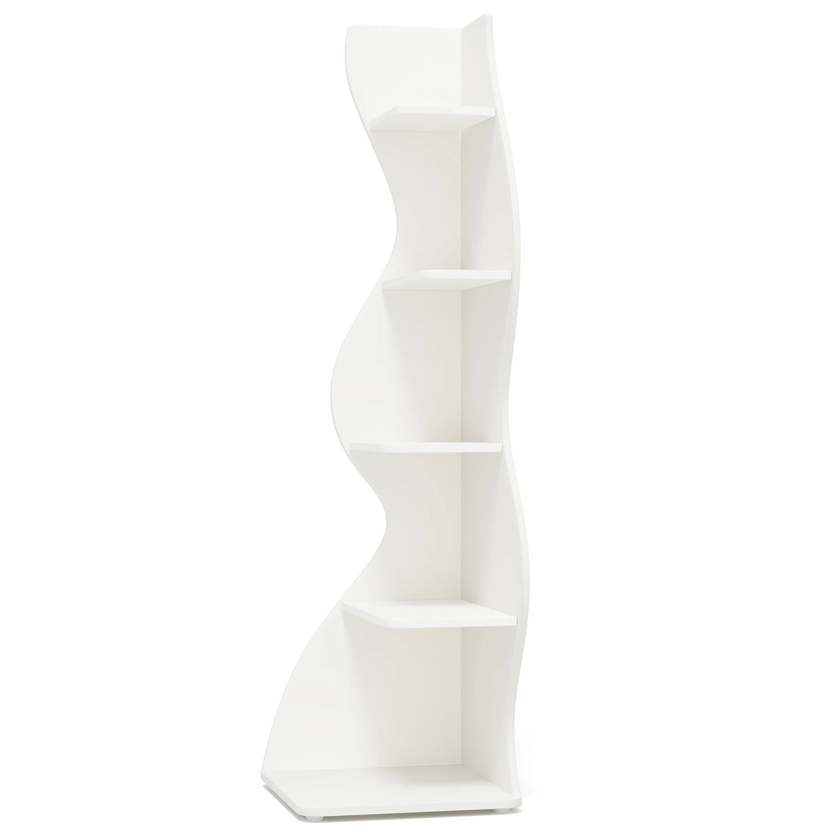 Tribesigns Modern Five Tier Corner Bookshelf Storage and Plant Stand