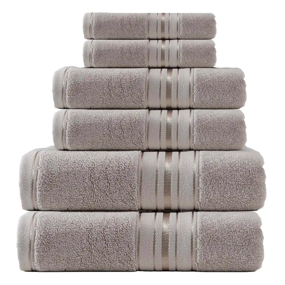 Luxury Turkish Cotton Bathroom Towel Set With Washcloths