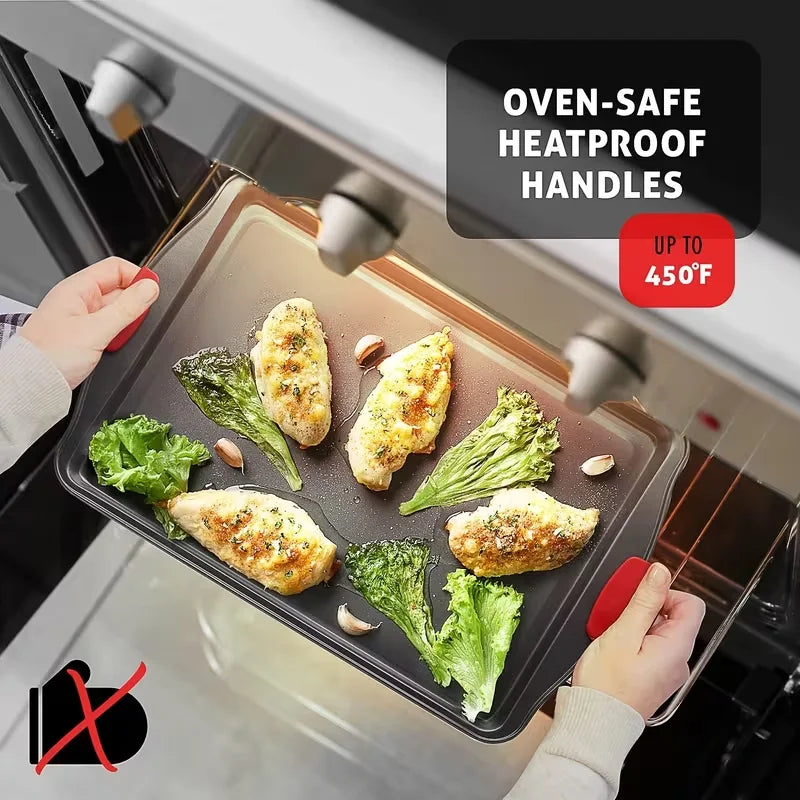 Nonstick Carbon Steel Baking Dish Set for Cookies and Pastries
