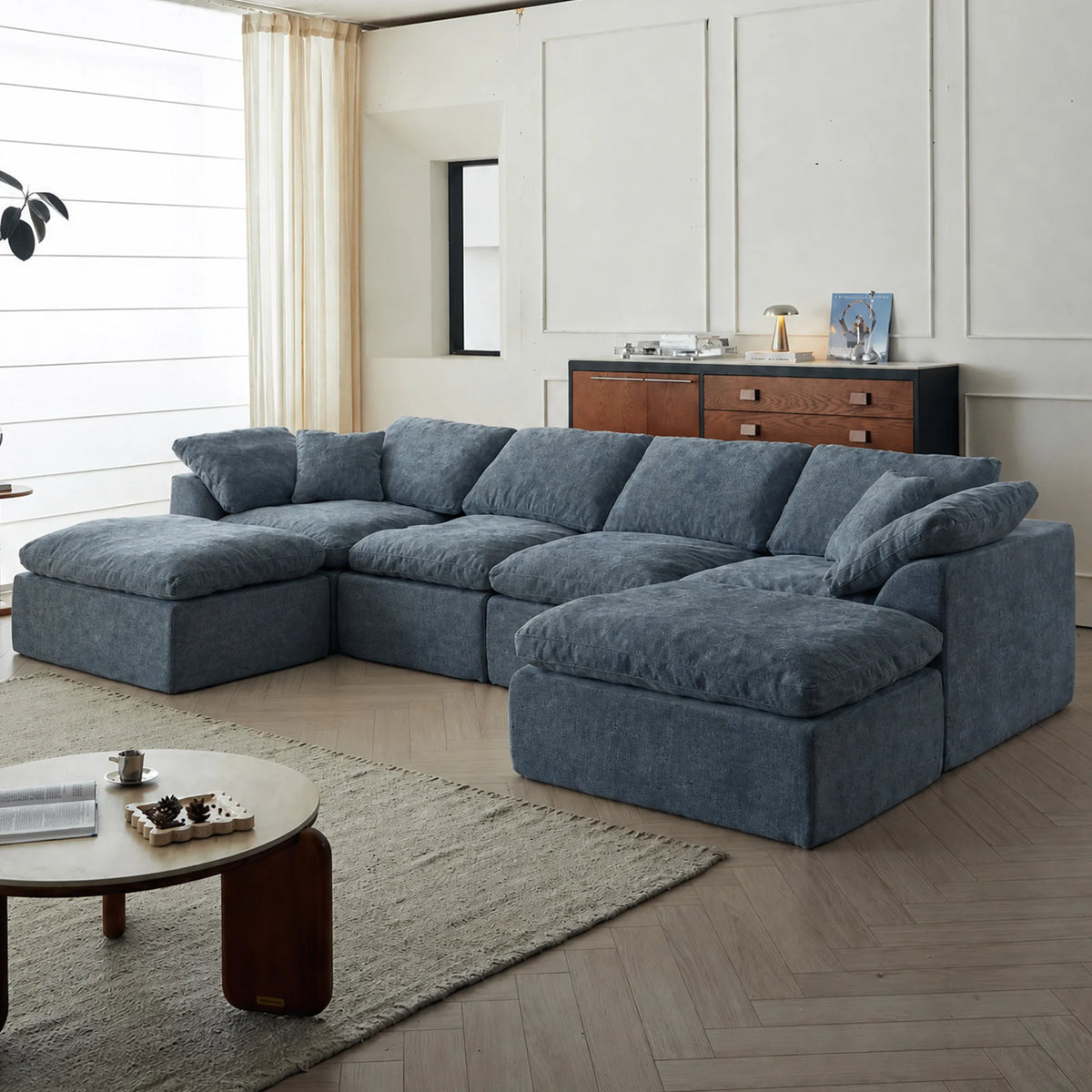 Yeflixvrau Modular U Shaped Sectional Sofa With Deep Cushions