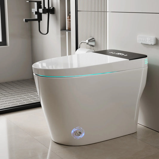 Smart Bidet Toilet With Heated Seat And Automatic Dual Flush