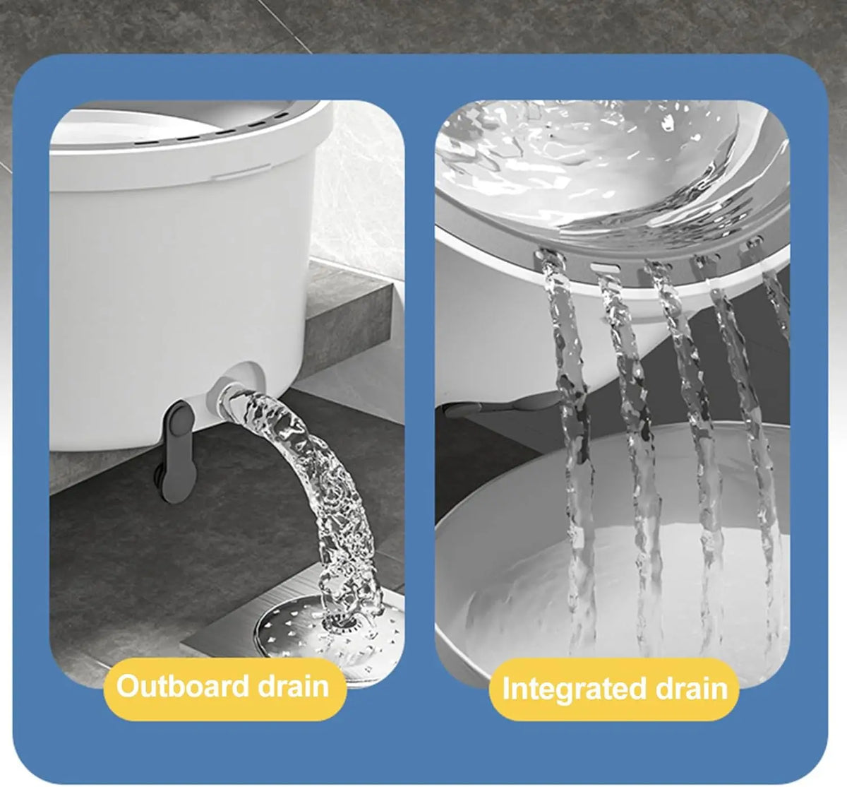 Round Self Wringing Spin Mop Bucket Set With Water Separation
