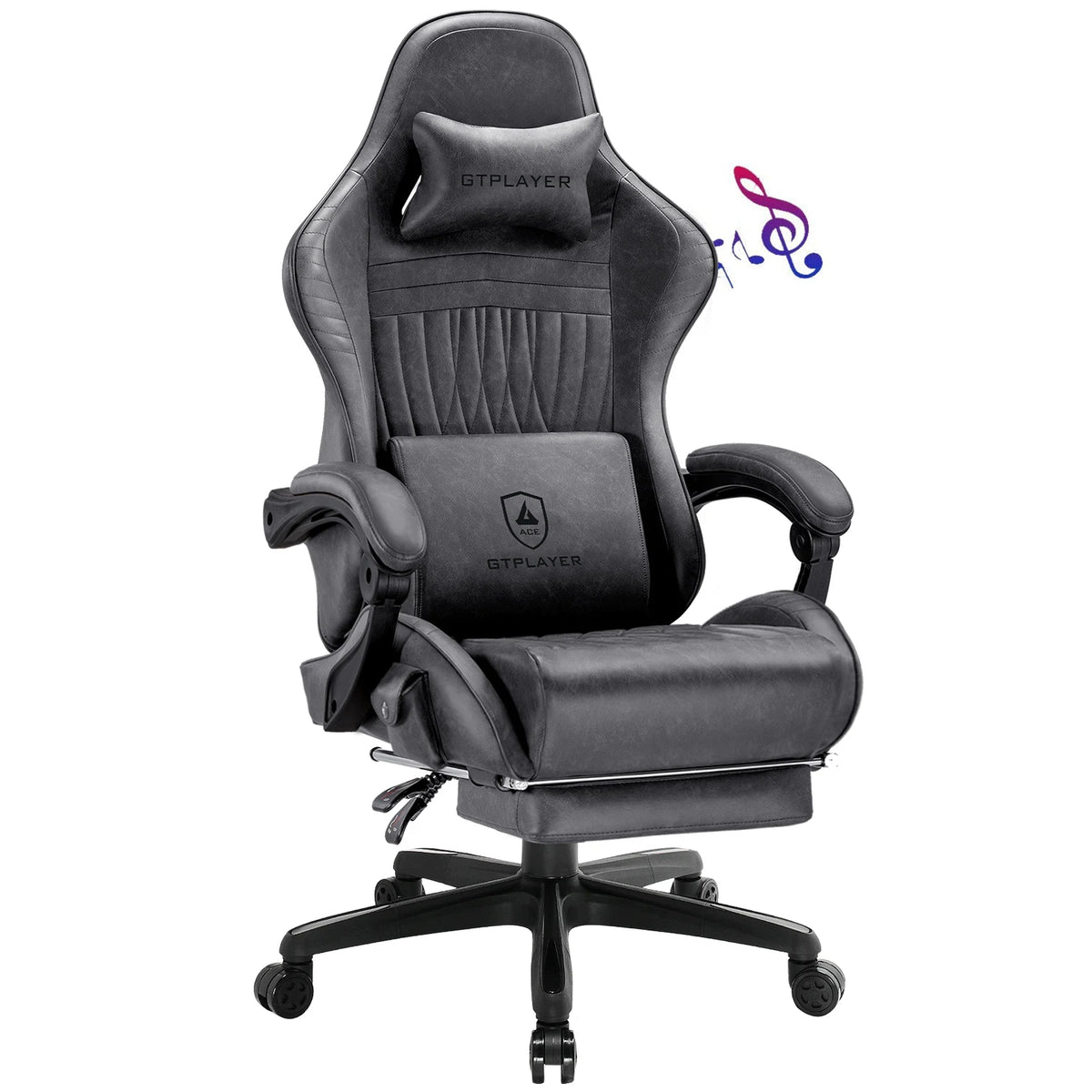 GTPLAYER Ergonomic Gaming Chair With Speakers And Footrest