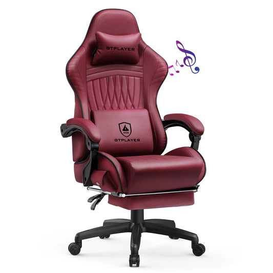 GTPLAYER Ergonomic Gaming Chair With Speakers And Footrest