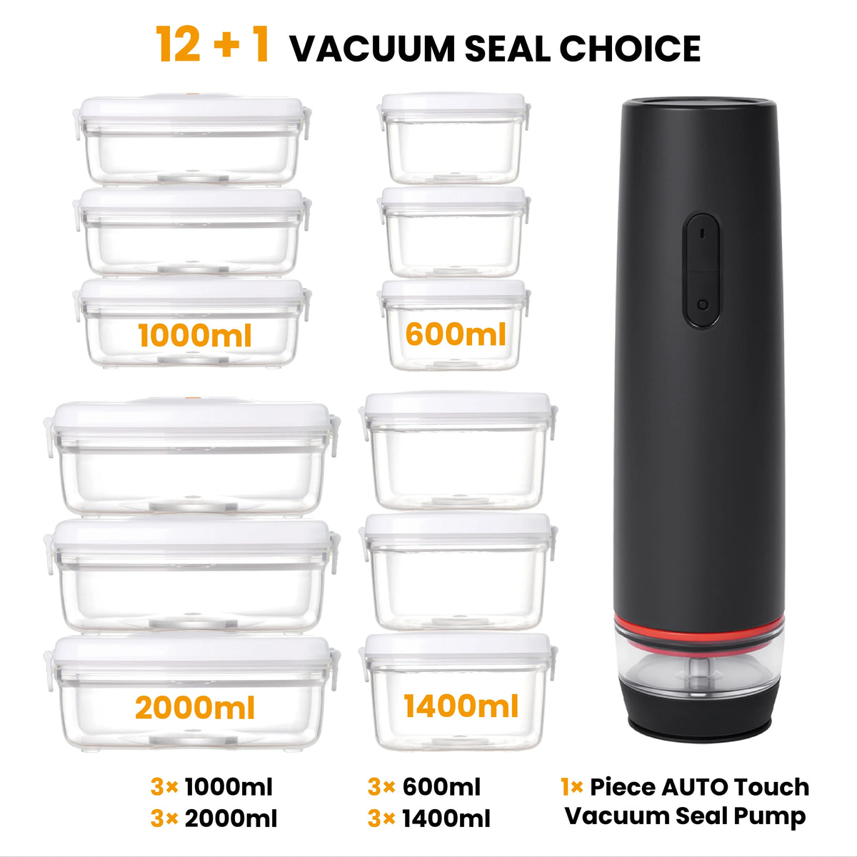 Vacuum Seal Food Storage Containers Leakproof BPA Free Organizer Set