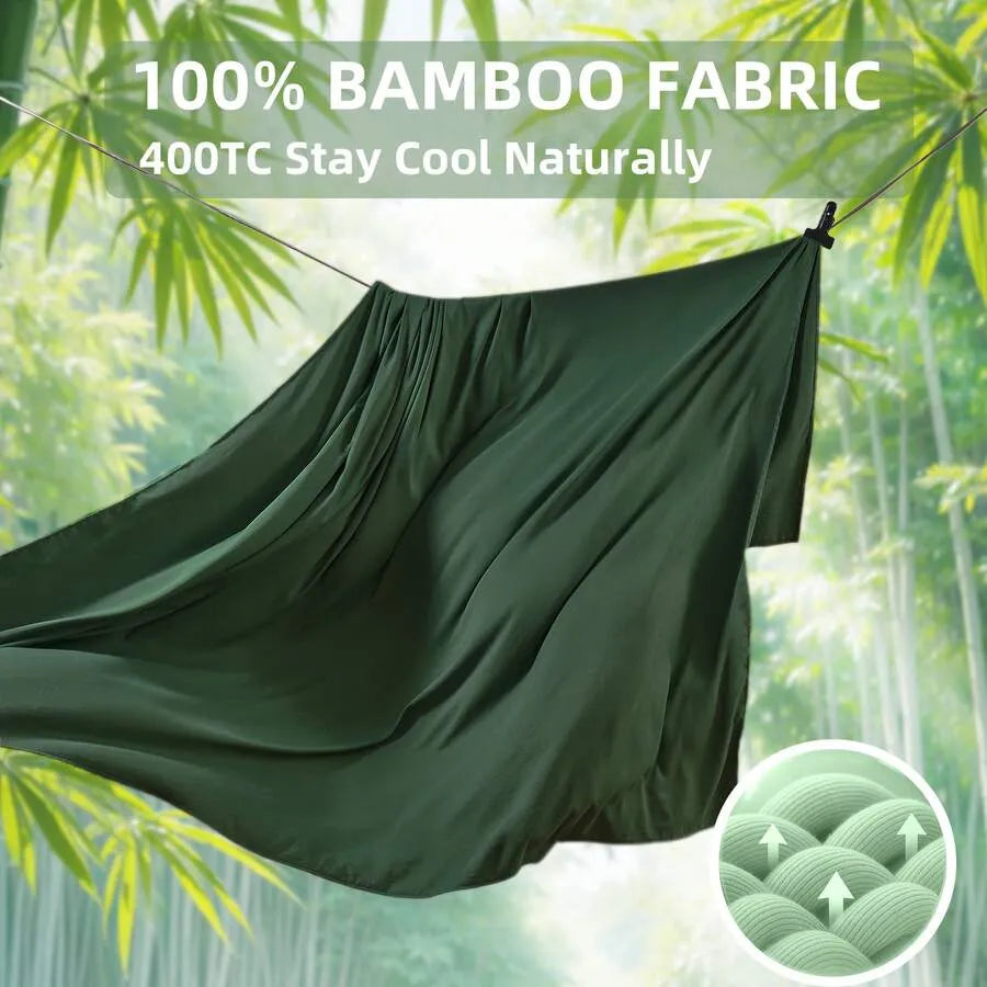 Bamboo Viscose Cooling Sheet Set With Deep Pocket Fitted Sheet