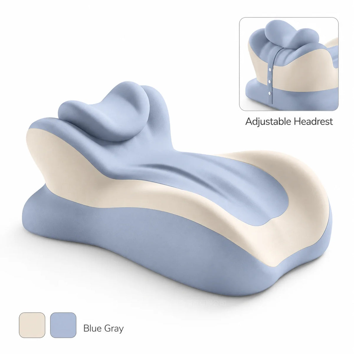 Multifunctional Memory Foam Reading Pillow With Removable Headrest For Bed
