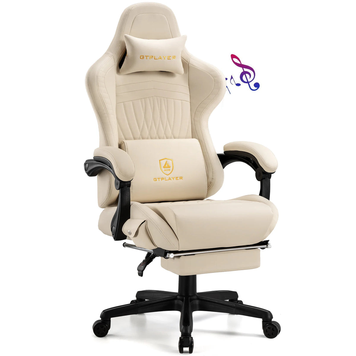 GTPLAYER Ergonomic Gaming Chair With Speakers And Footrest