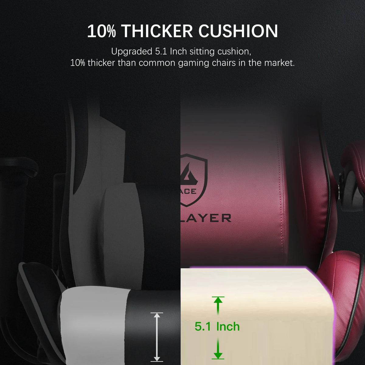 GTPLAYER Ergonomic Gaming Chair With Speakers And Footrest