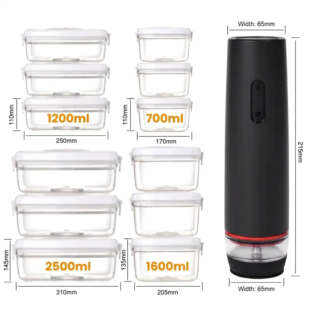 Vacuum Seal Food Storage Containers Leakproof BPA Free Organizer Set