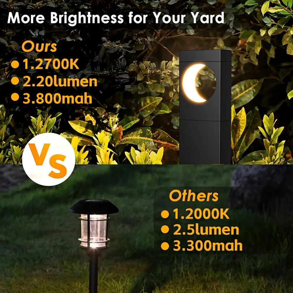 Solar Pathway Lights Outdoor Waterproof LED Garden Lighting for Yards and Patios
