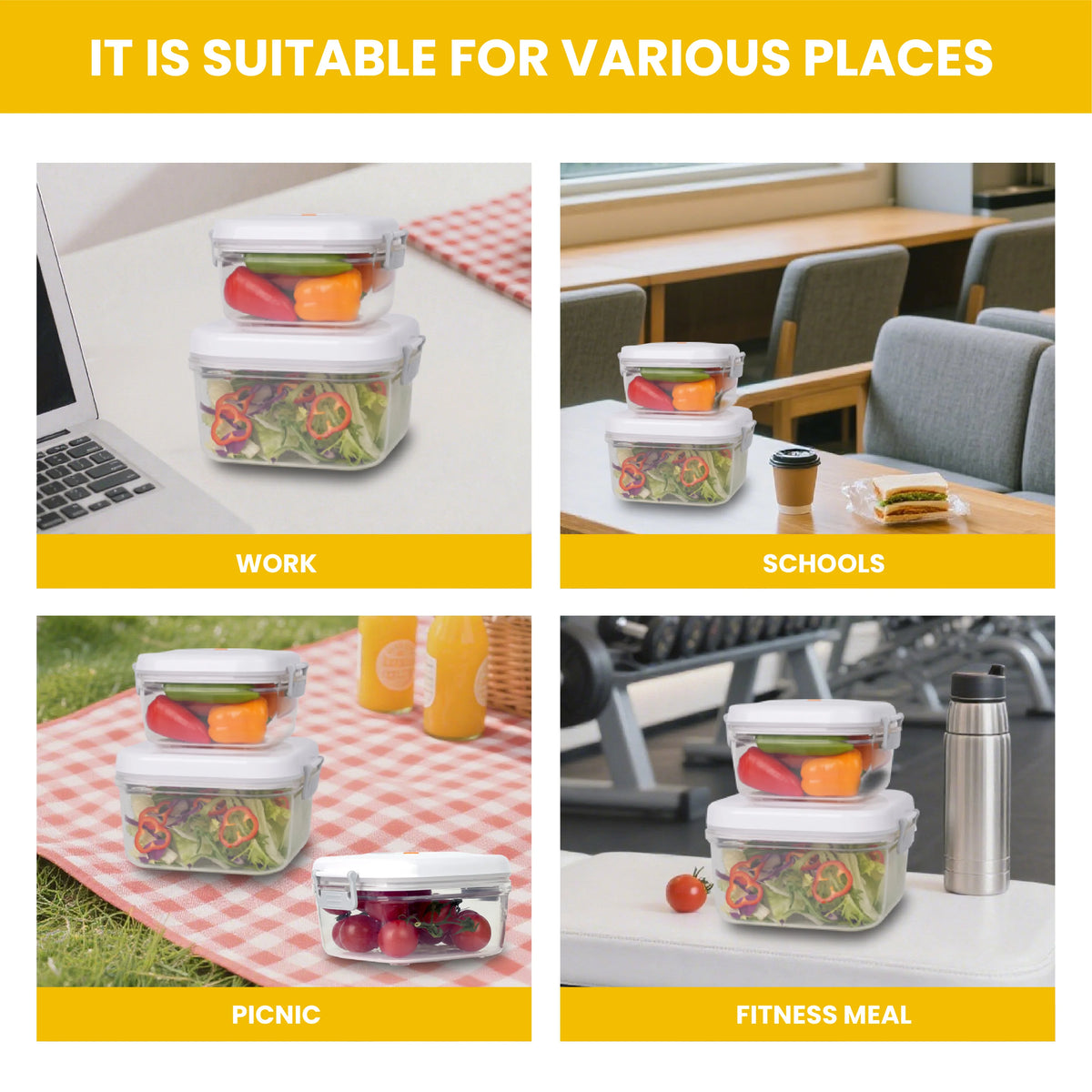 Vacuum Seal Food Storage Containers Leakproof BPA Free Organizer Set