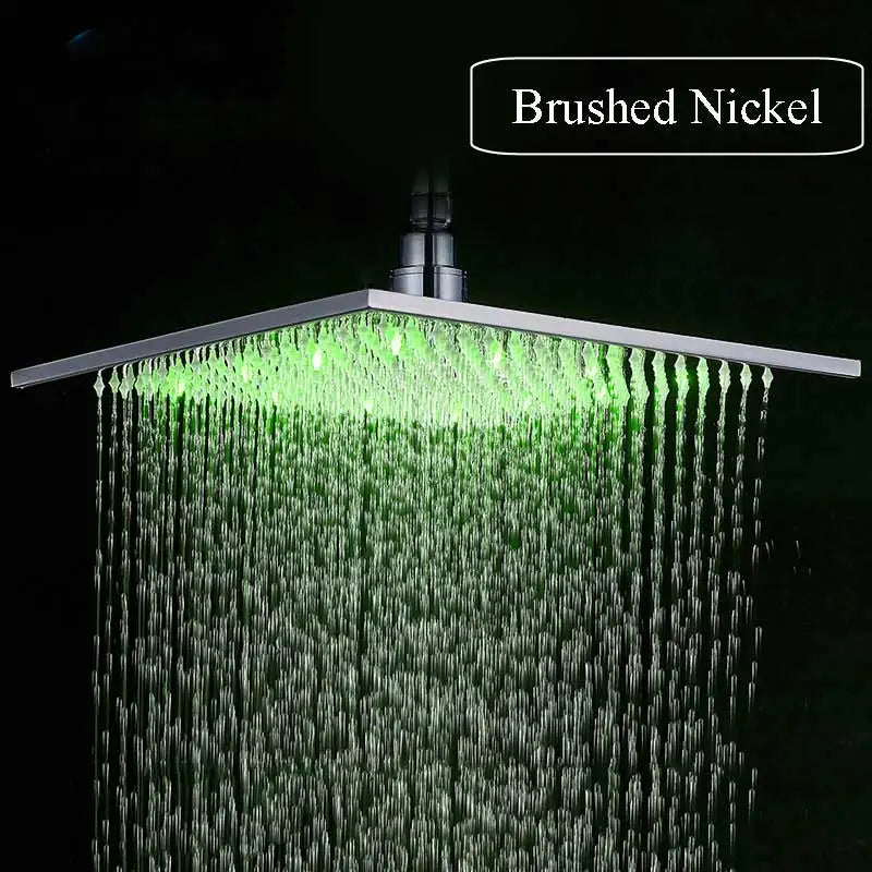 Rozin Brass LED Rainfall Shower Head With Wall Mount Design