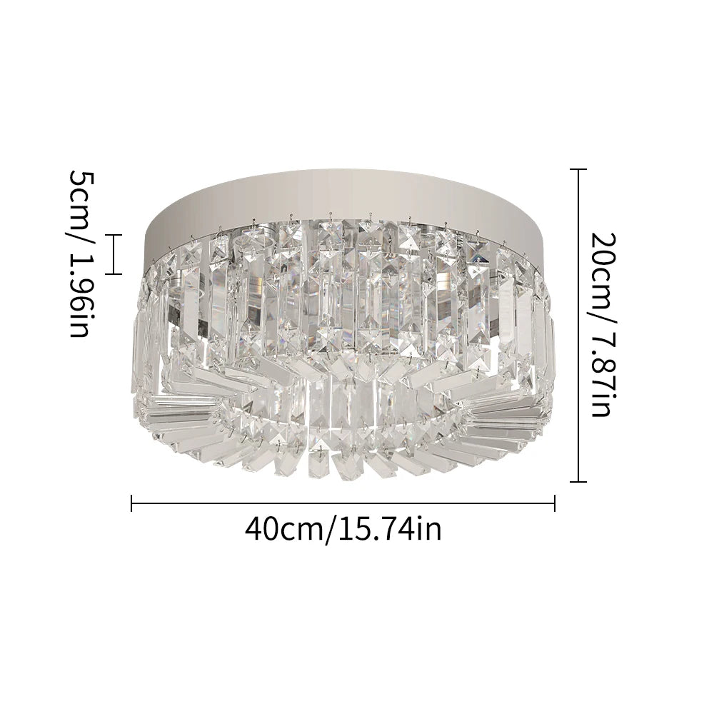 VETRULUS Crystal LED Ceiling Chandelier for Living Rooms