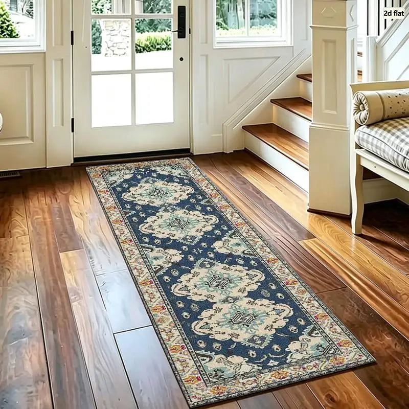Boho Distressed Medallion Area Rug for Living Room and Home