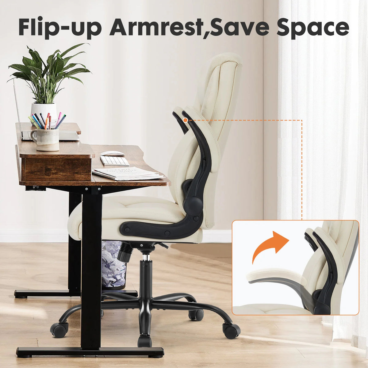 MCQ Ergonomic Gaming Office Chair with Flip Up Armrests