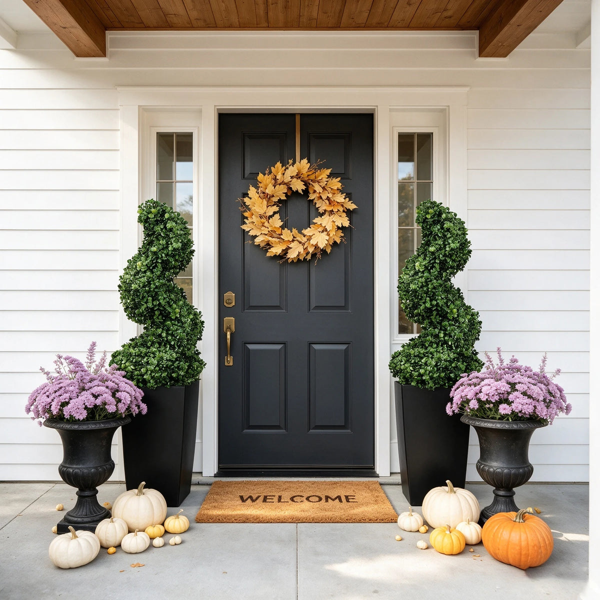 Olitree Artificial Boxwood Spiral Topiary Trees With Planters for Home