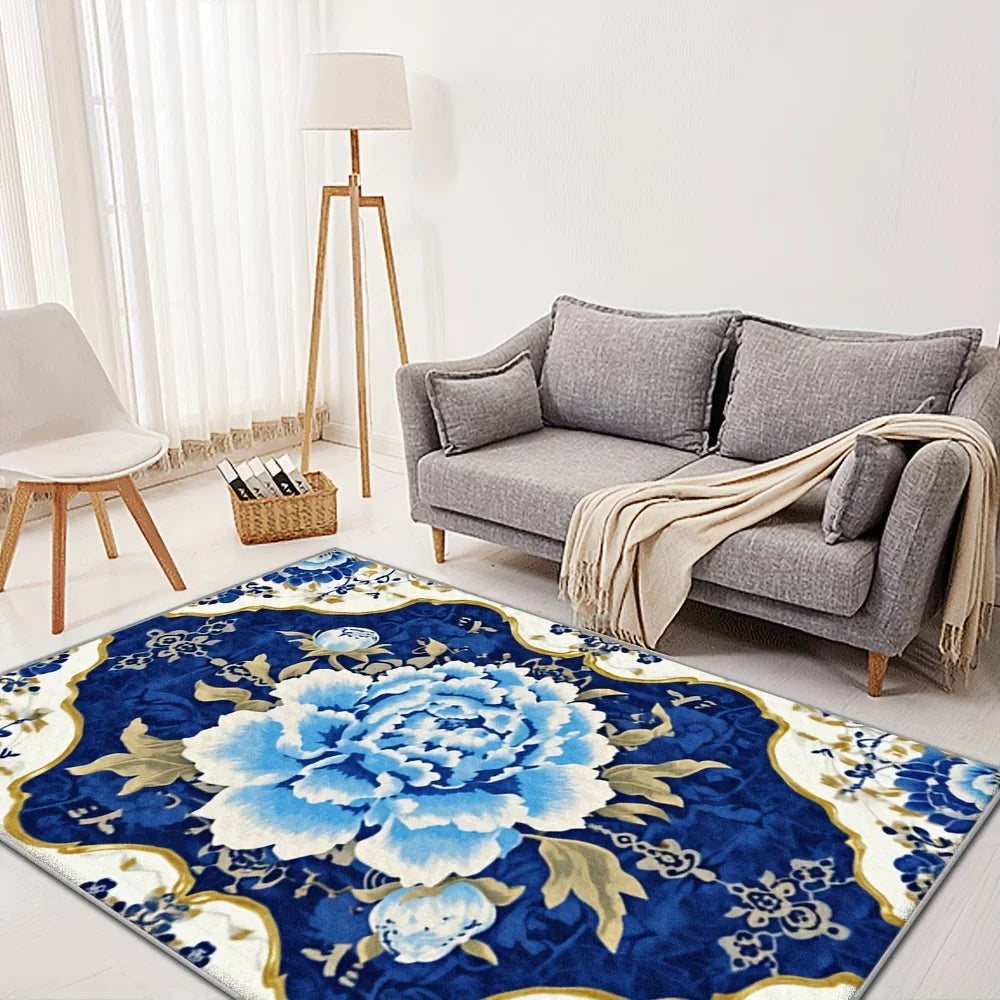 European Vintage Washable Imitation Cashmere Living Room Carpet