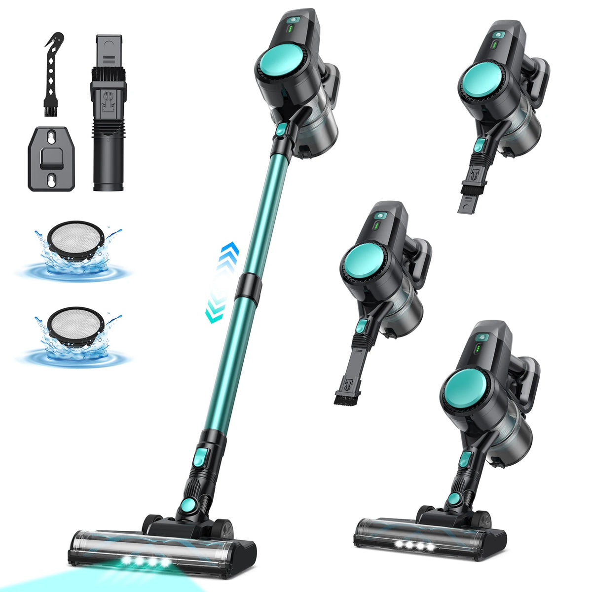 INSE N3T Cordless Vacuum Cleaner 40Kpa Ultra Lightweight 6 in 1 Stick Vacuum Up to 40mins Runtime for Home Pet Hair Hard Floor