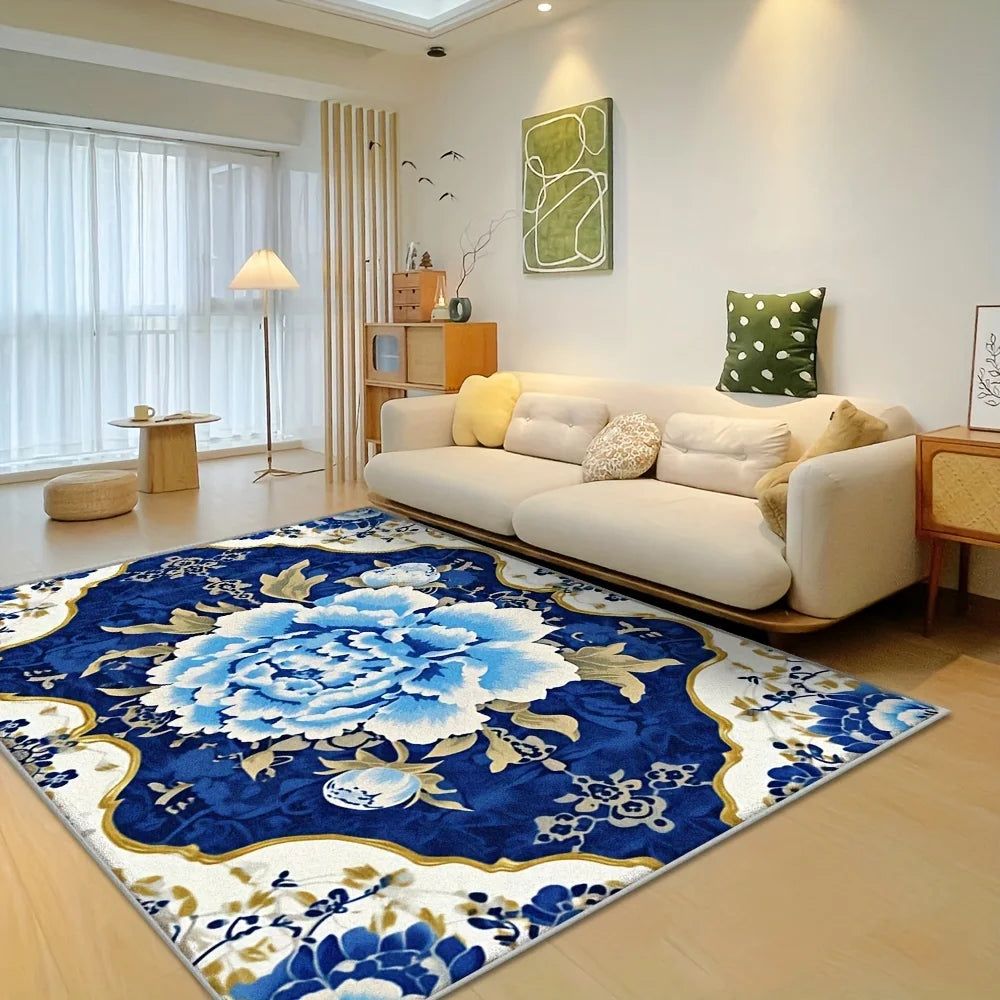 European Vintage Washable Imitation Cashmere Living Room Carpet