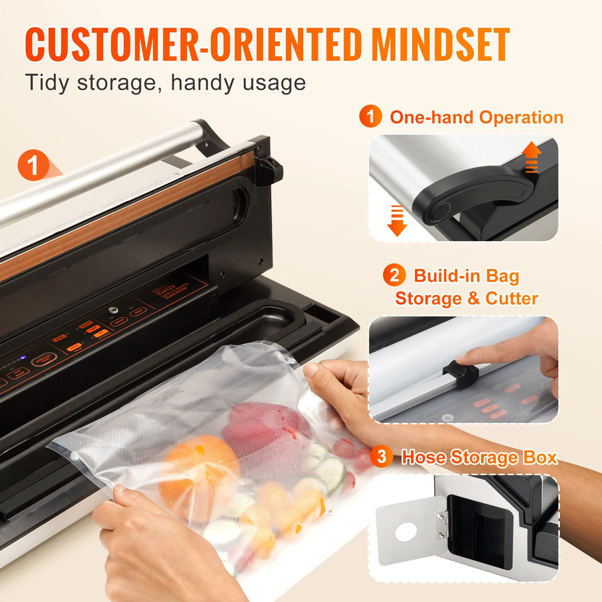 SucceBuy Automatic Commercial Vacuum Sealer Machine for Food Packaging