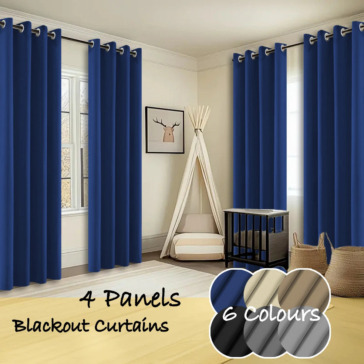 Thermal Insulated Blackout Curtains With Noise Reducing Room Darkening