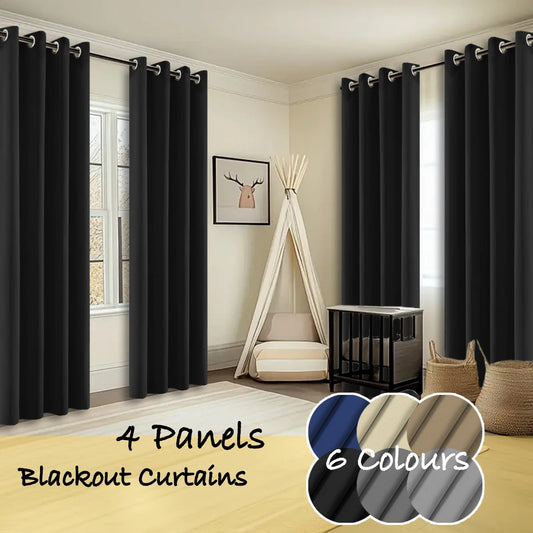 Thermal Insulated Blackout Curtains With Noise Reducing Room Darkening