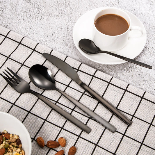 EliteZ Stainless Steel Flatware Set With Steak Knives For Dining