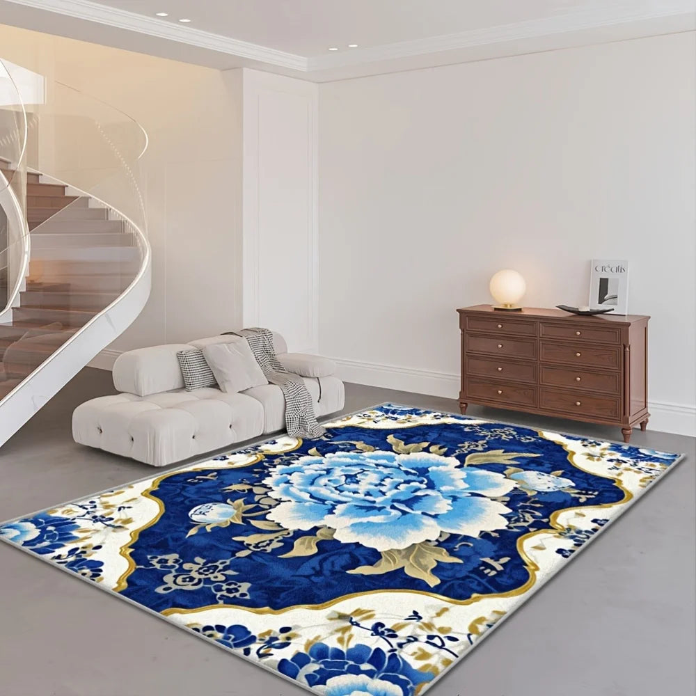 European Vintage Washable Imitation Cashmere Living Room Carpet