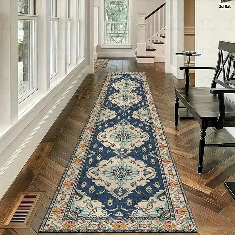Boho Distressed Medallion Area Rug for Living Room and Home