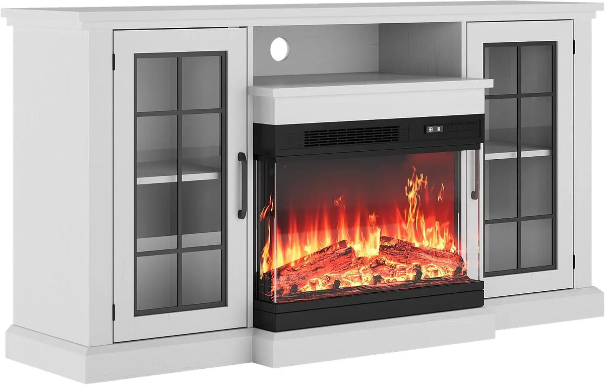 3D Electric Fireplace Heater With Mist Flame And Crackling Sound