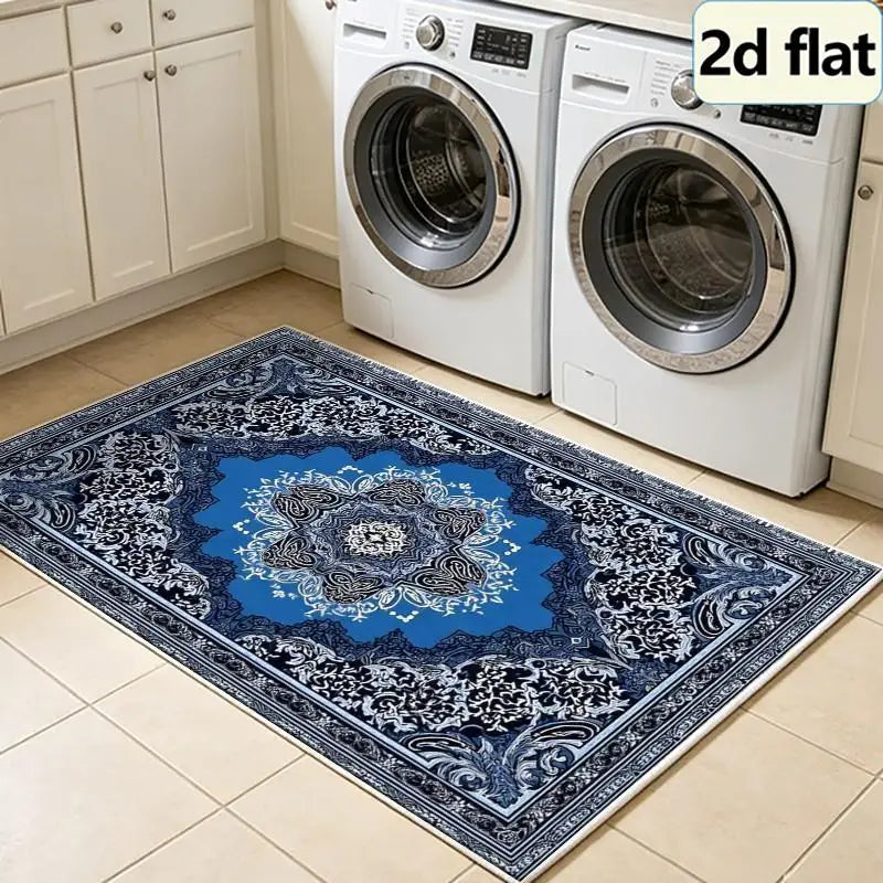 Traditional Oriental Medallion Pattern Area Rug for Living Room Decor