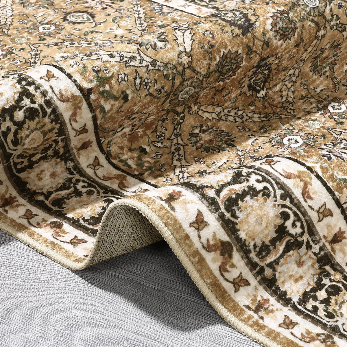 Machine Washable Moroccan Trellis Rug With Non Slip Water Resistance