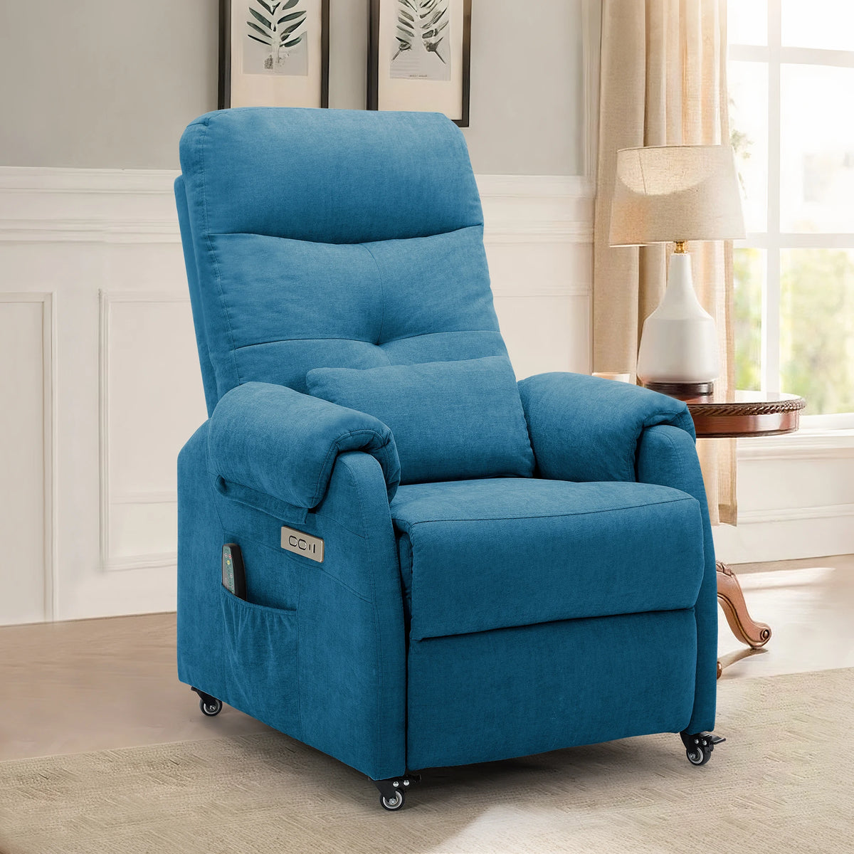 Korser Recliner Chair with Wheels and USB Ports for Home Living