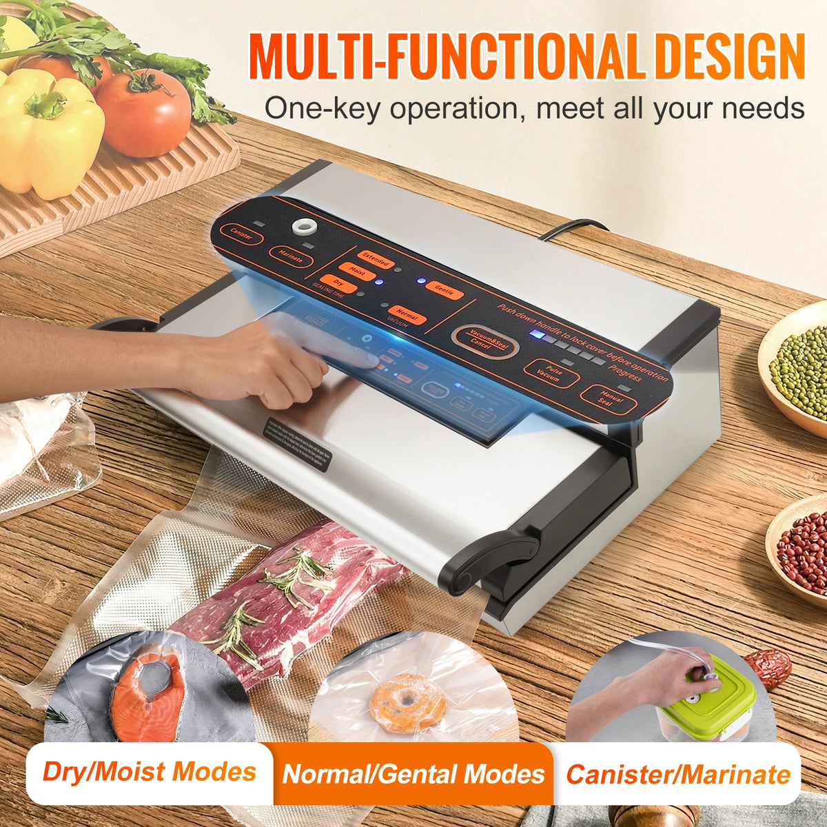 SucceBuy Automatic Commercial Vacuum Sealer Machine for Food Packaging