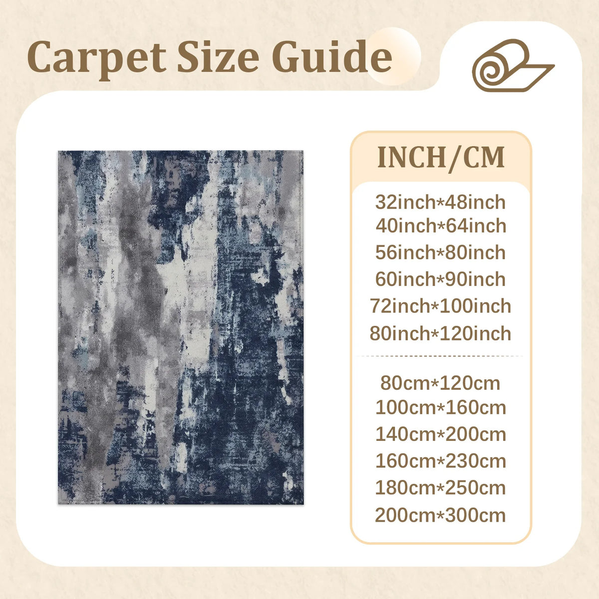 Soft Velvet Washable Abstract Area Rug With Non Slip Backing