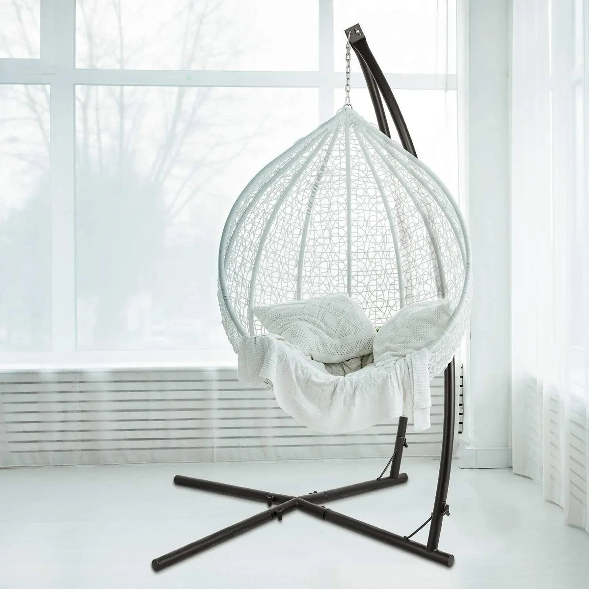 Homfa Heavy Duty Hanging Chair Hammock Stand for Outdoor Use