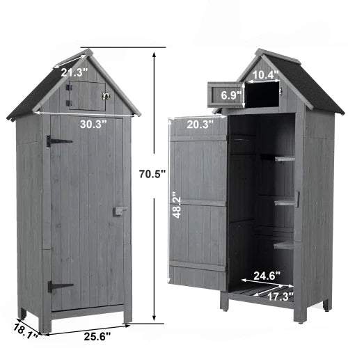 Multi Story Waterproof Garden Shed And Outdoor Storage Cabinet