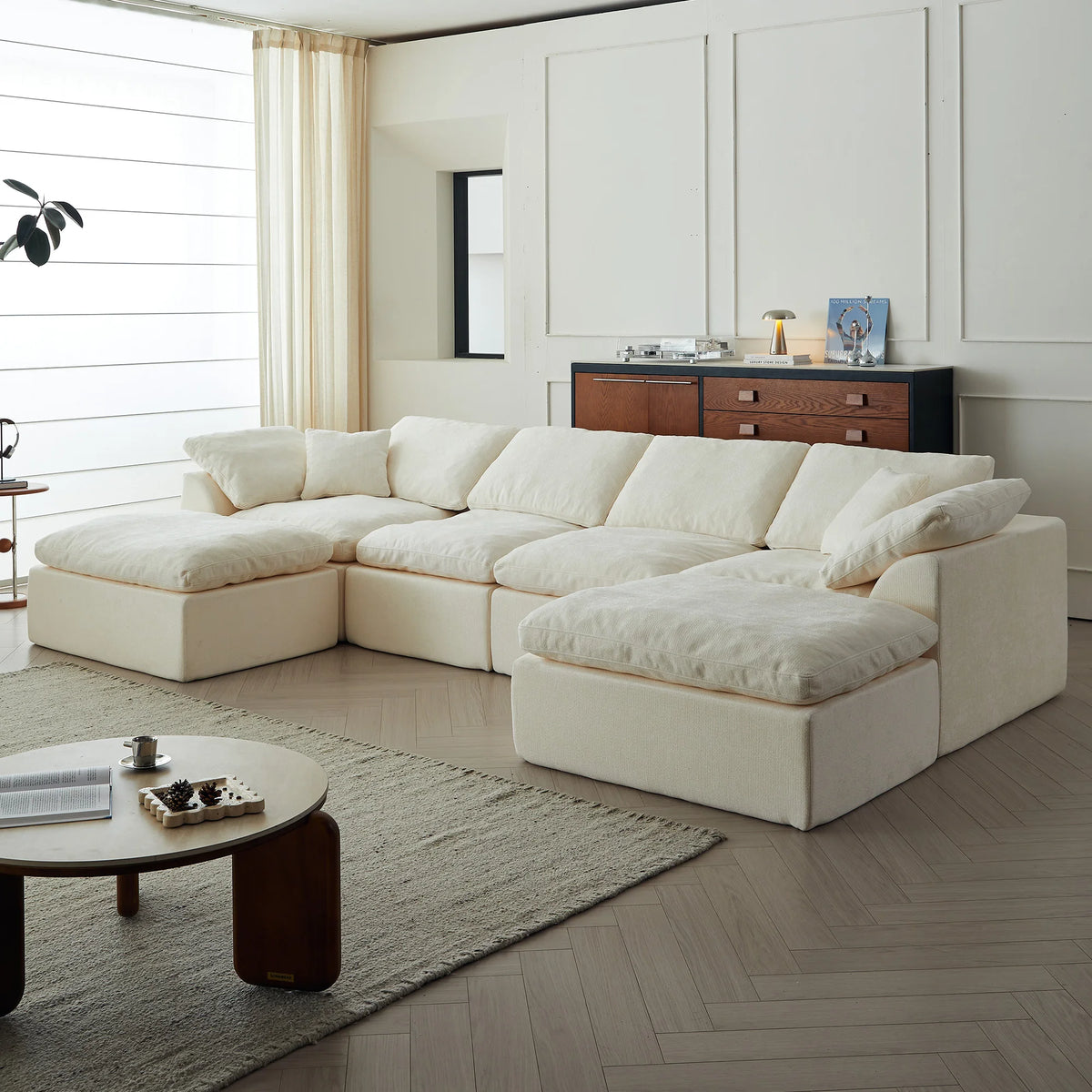 Yeflixvrau Modular U Shaped Sectional Sofa With Deep Cushions