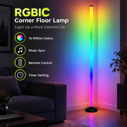 Jian Bian LED Corner Standing Lamp with Remote Music Sync