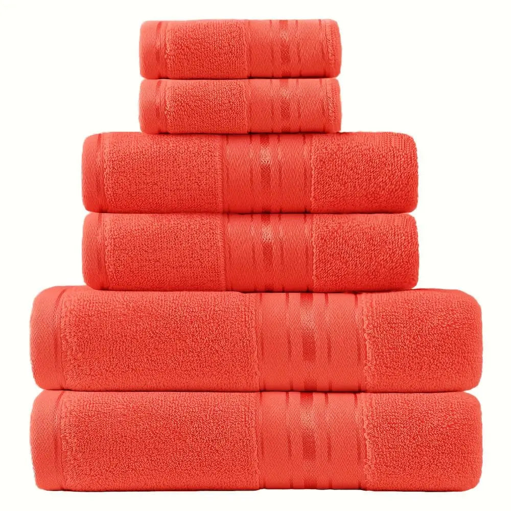 Luxury Turkish Cotton Bathroom Towel Set With Washcloths