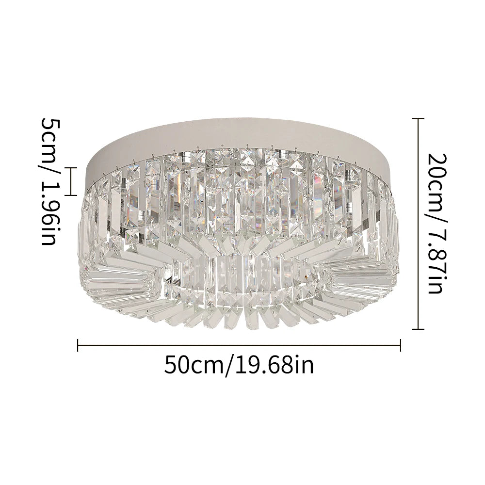 VETRULUS Crystal LED Ceiling Chandelier for Living Rooms