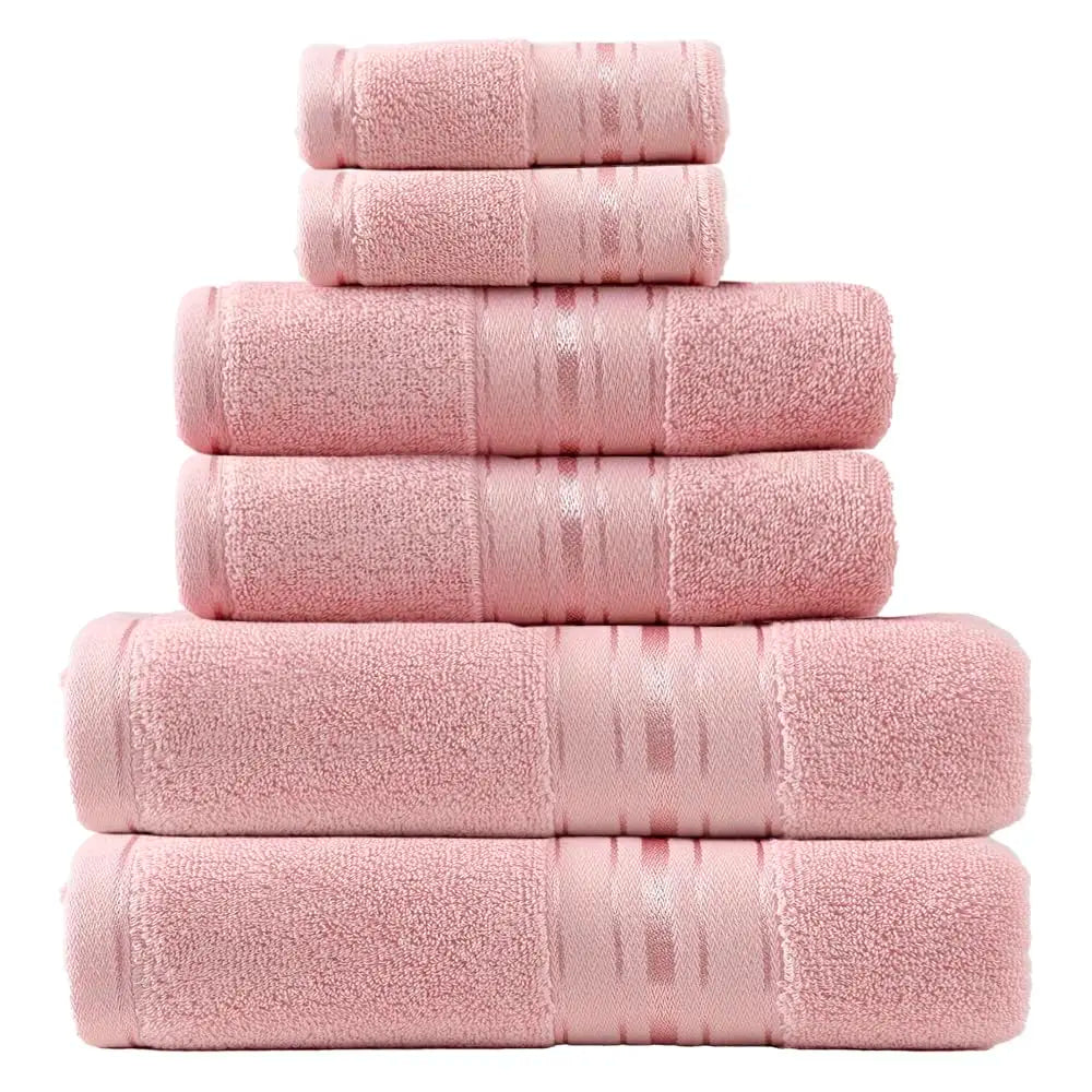 Luxury Turkish Cotton Bathroom Towel Set With Washcloths