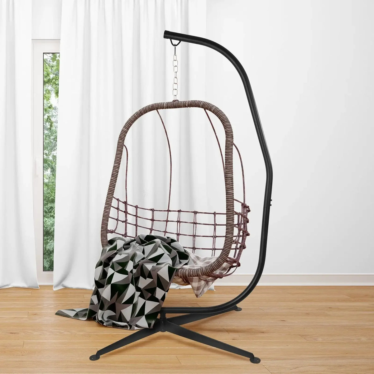 Homfa Heavy Duty Hanging Chair Hammock Stand for Outdoor Use
