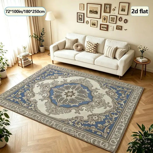 Vintage Ornate Medallion Floral Area Rug for Living Room Decor