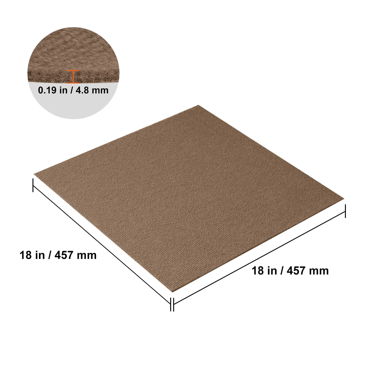 SucceBuy Peel And Stick Padded Carpet Tiles For Indoor Floors