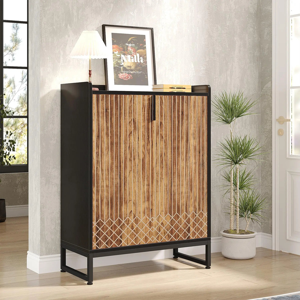 Tribesigns Shoe Storage Cabinet With Doors For Bedroom And Hallway