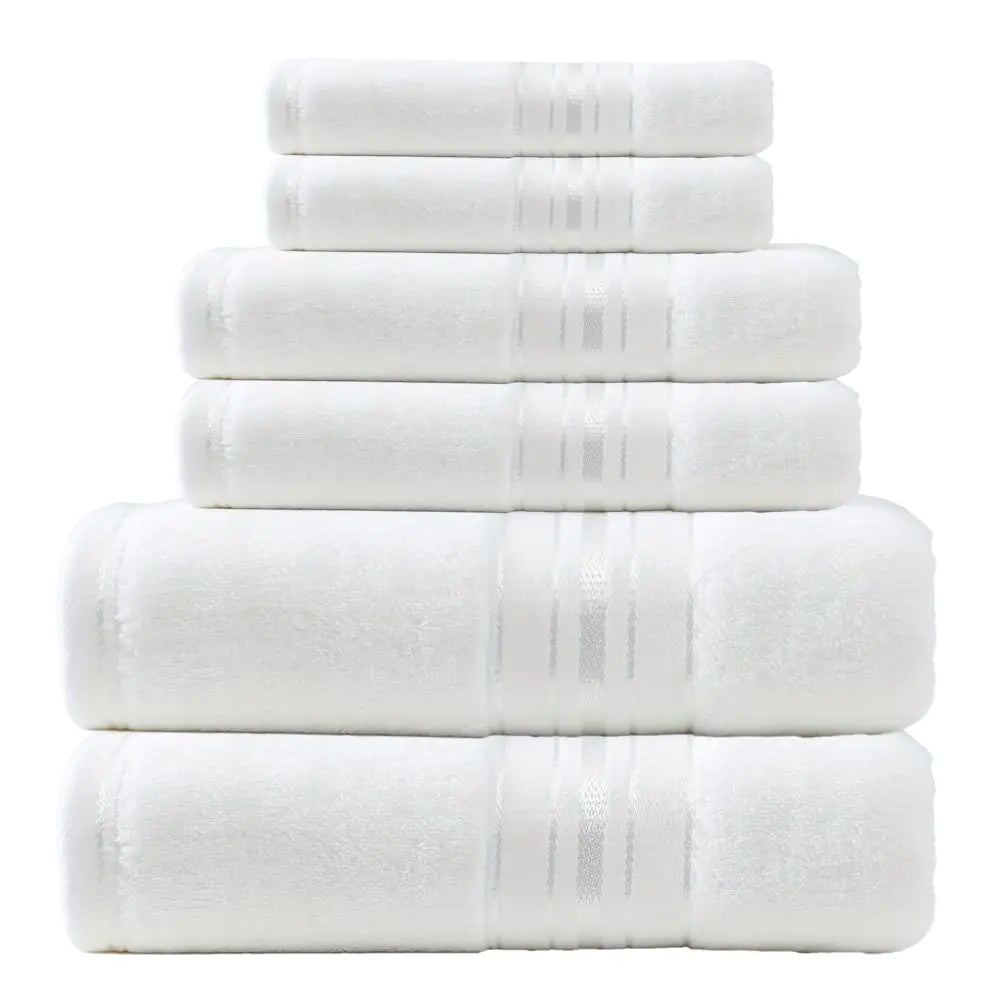 Luxury Turkish Cotton Bathroom Towel Set With Washcloths