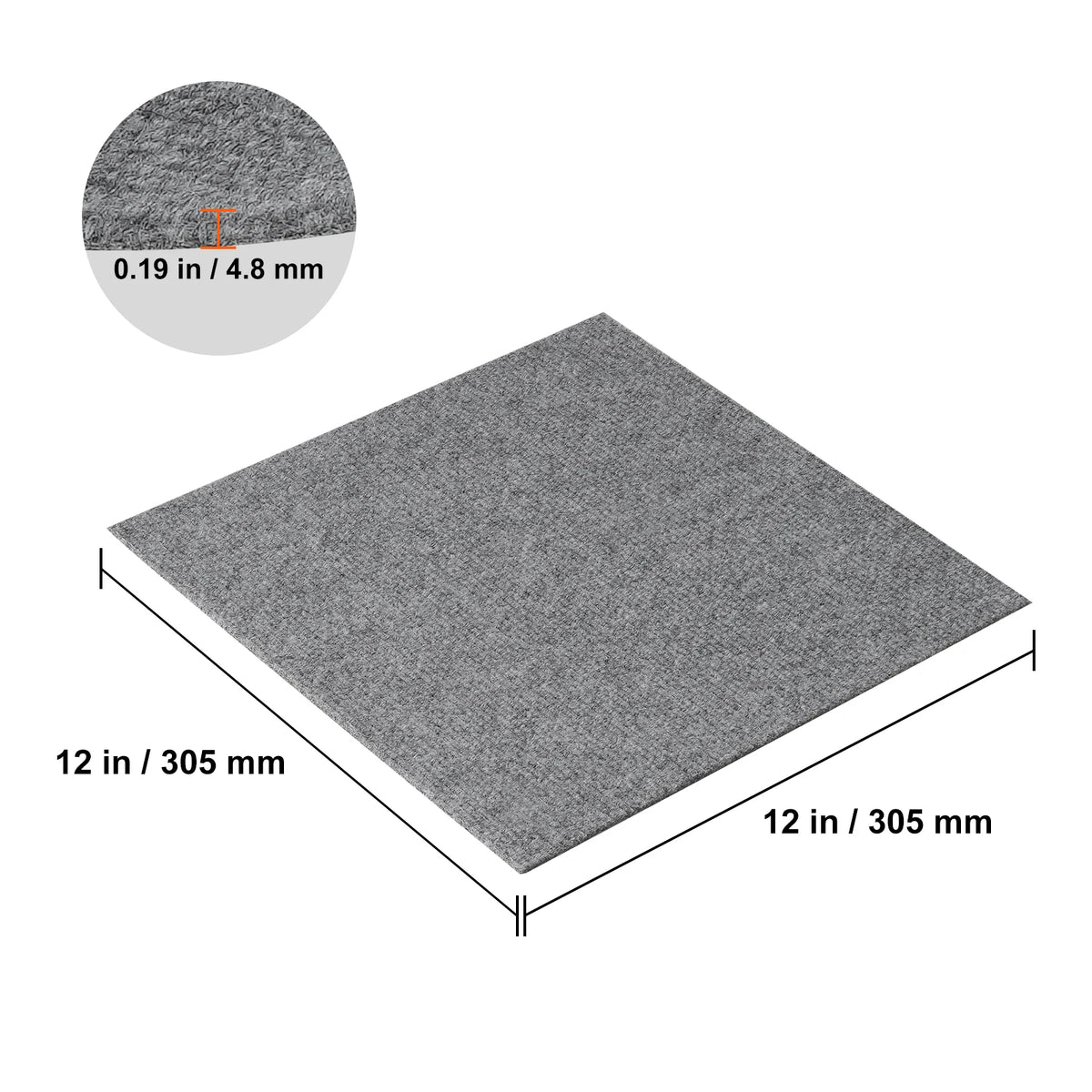 SucceBuy Peel And Stick Padded Carpet Tiles For Indoor Floors